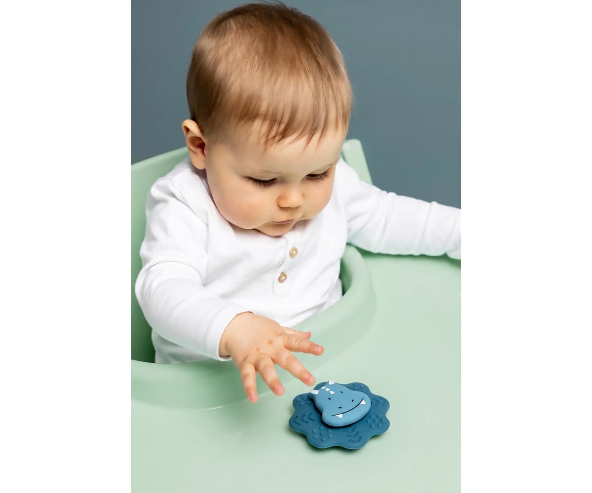 Spinner de Silicona con Ventosa para Bebé Mr. Triceratops