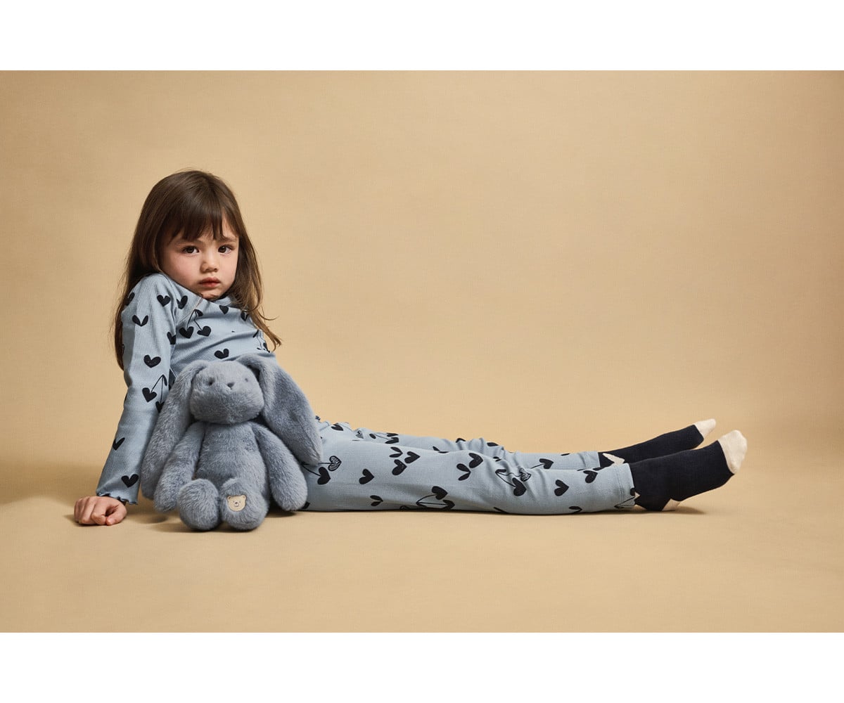 Peluche Berto Rabbit GRANDE Beach Blue Personalizable