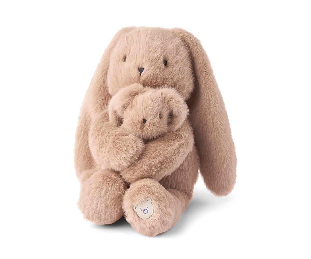 Peluche Berto Mommy & Baby Rabbit Pale Tuscany Personalizable