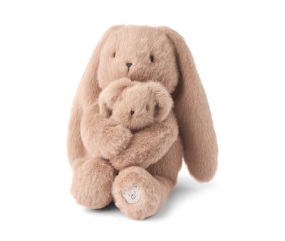 Peluche Berto Mommy & Baby Rabbit Pale Tuscany Personalizable