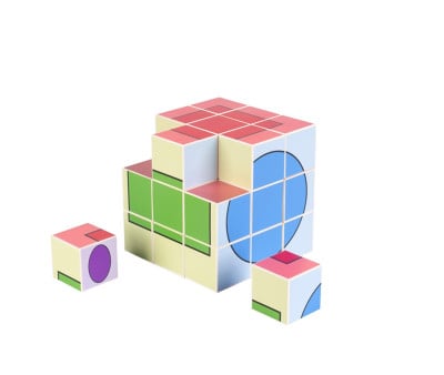 Puzzle Magnético ClickyBlox Formas 27 Cubos