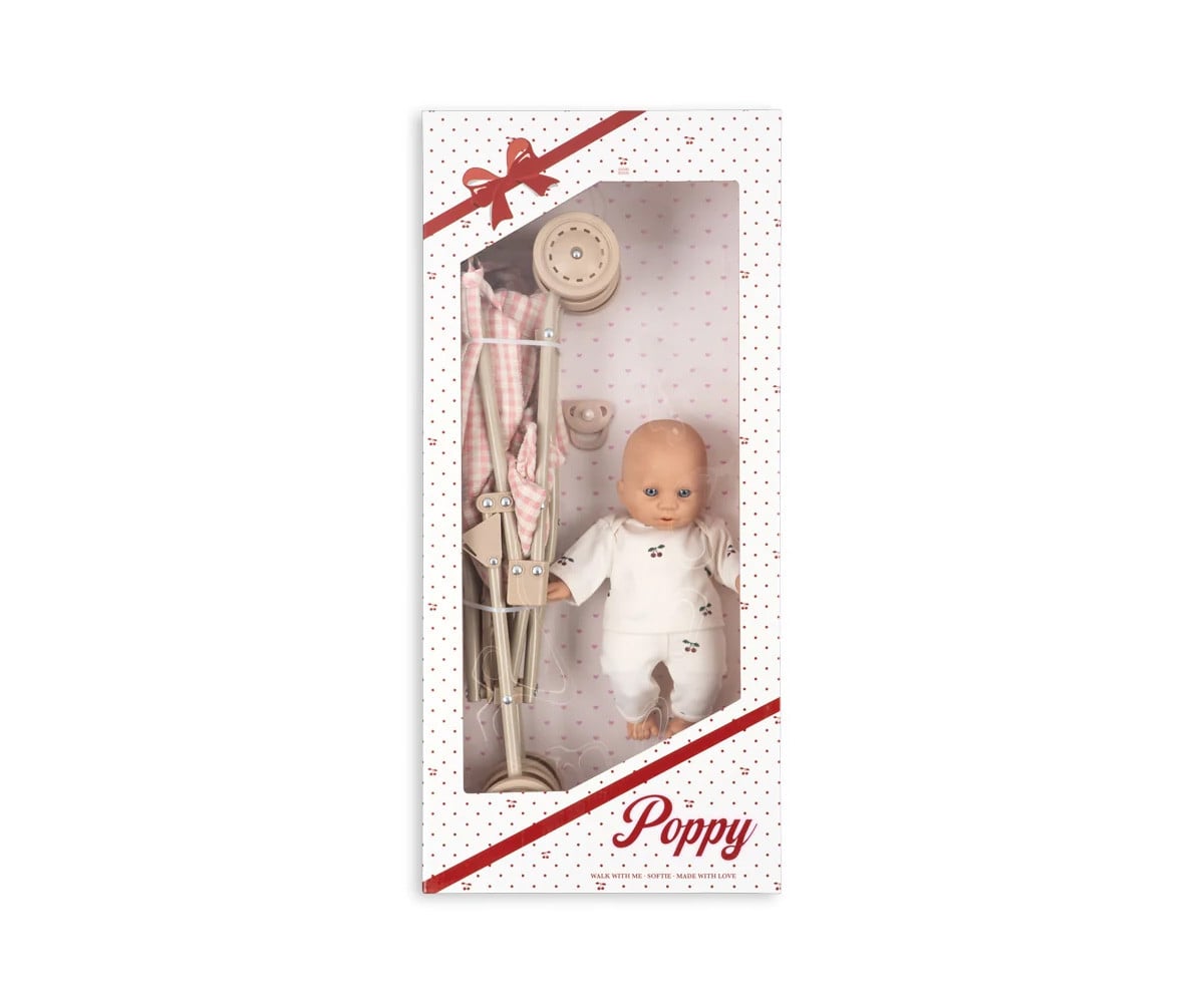 Silleta y Muñeca Poppy Pink Check