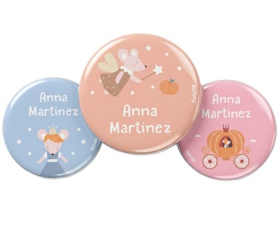Pack 3 Distintivi Personalizzati Mouse Fairies