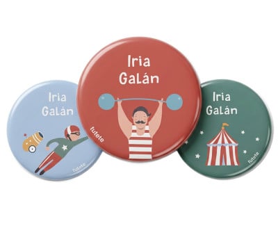 Pack 3 Distintivi Personalizzati Circus Show