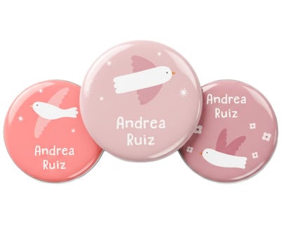 Pack 3 Distintivi Personalizzati Blossom Birds