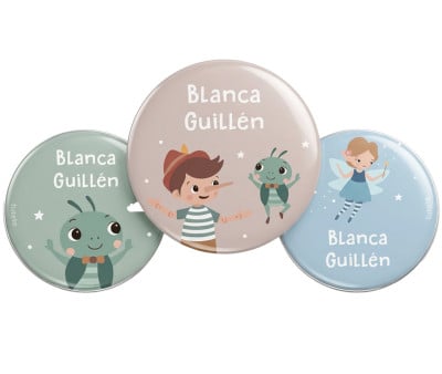 Pack 3 Distintivi Personalizzati The Wooden Boy