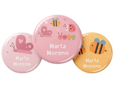 Pack 3 Distintivi Personalizzati Bugs