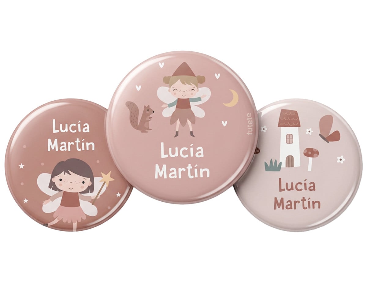 Pack 3 Distintivi Personalizzati Wild Fairies