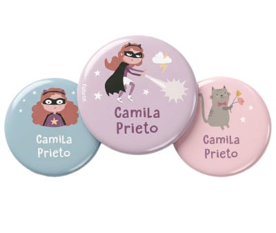 Pack 3 Distintivi Personalizzati Fantastic Girl