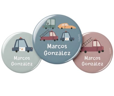 Pack 3 Distintivi Personalizzati Vintage Cars