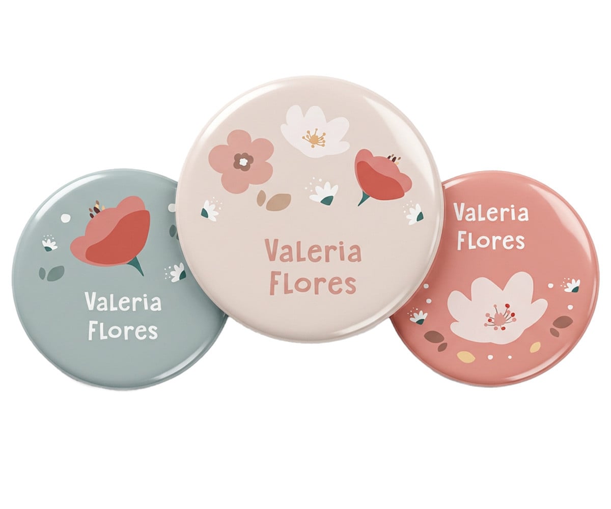 Pack 3 chapas Personalizadas Little Garden