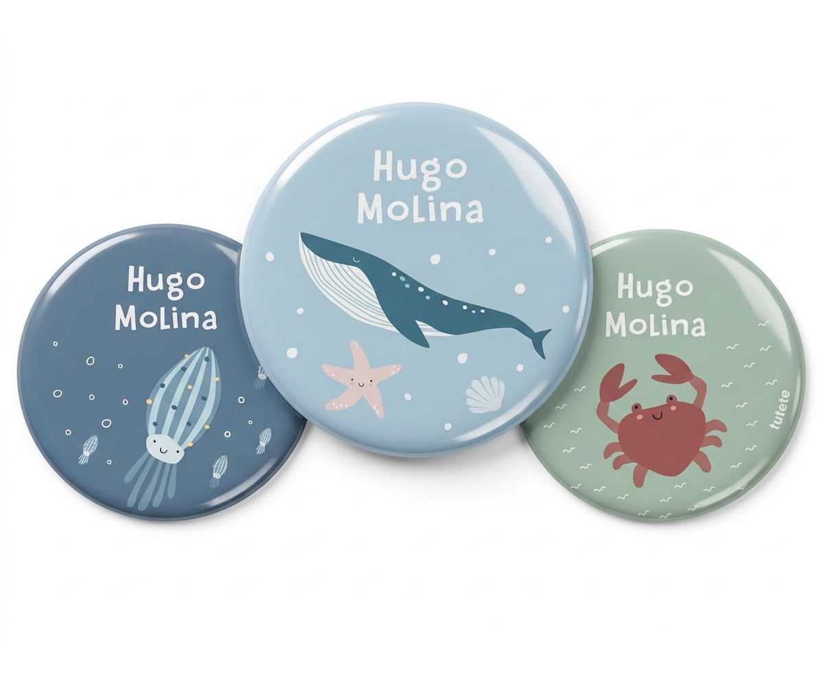 Pack 3 chapas Personalizadas Ocean