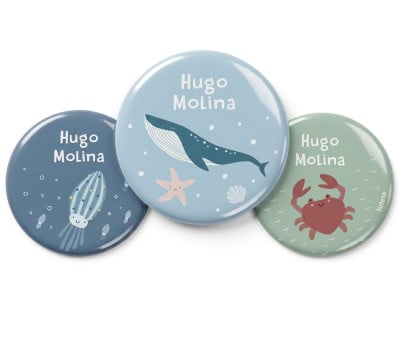 Pack 3 Distintivi Personalizzati Ocean