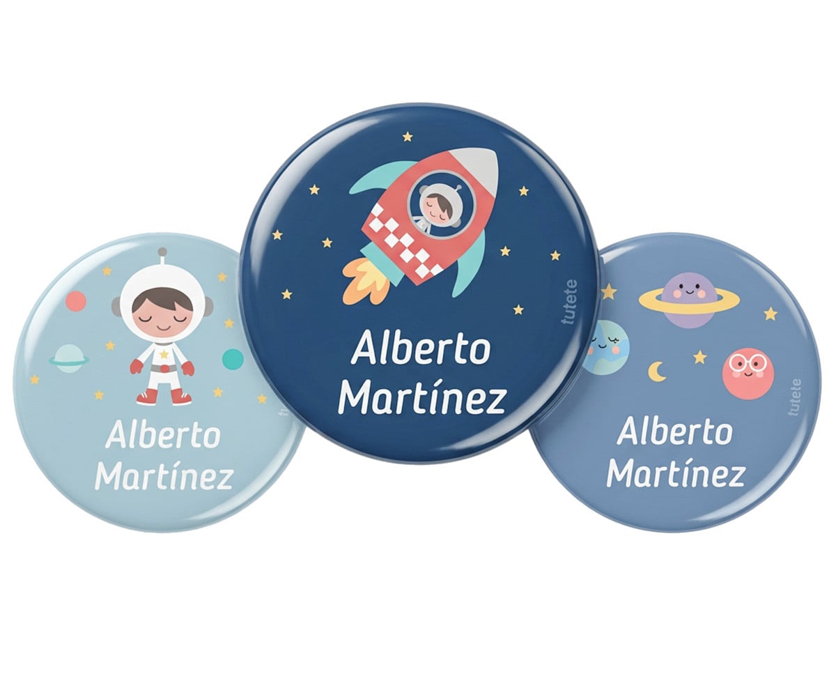 Pack 3 Distintivi Personalizzati Pianeti