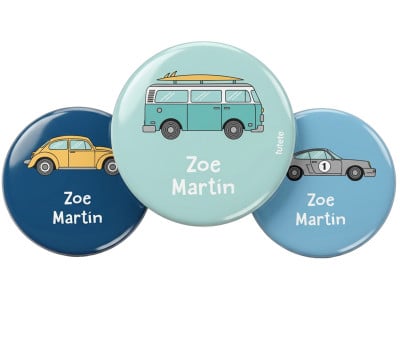 Pack 3 Distintivi Personalizzati Minivan