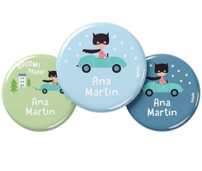 Pack 3 Distintivi Personalizzati Eroe Broom