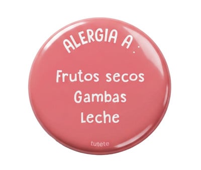 1 Chapa Alergia Coral Personalizada