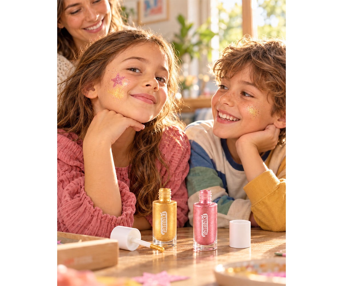 Gel Glitter Namaki Pink para Rostro y Cuerpo