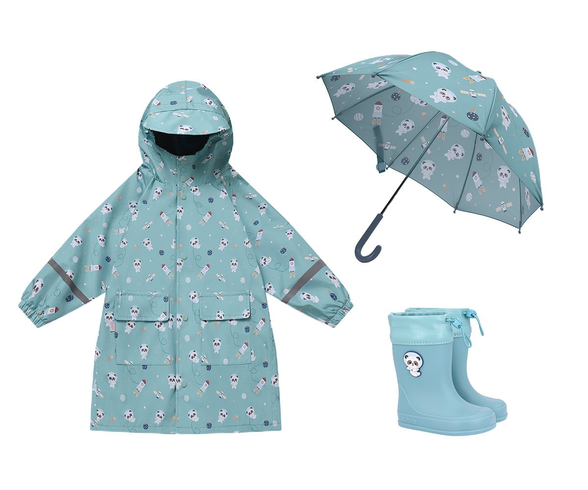 Pack de Lluvia Infantil Pandas in Space