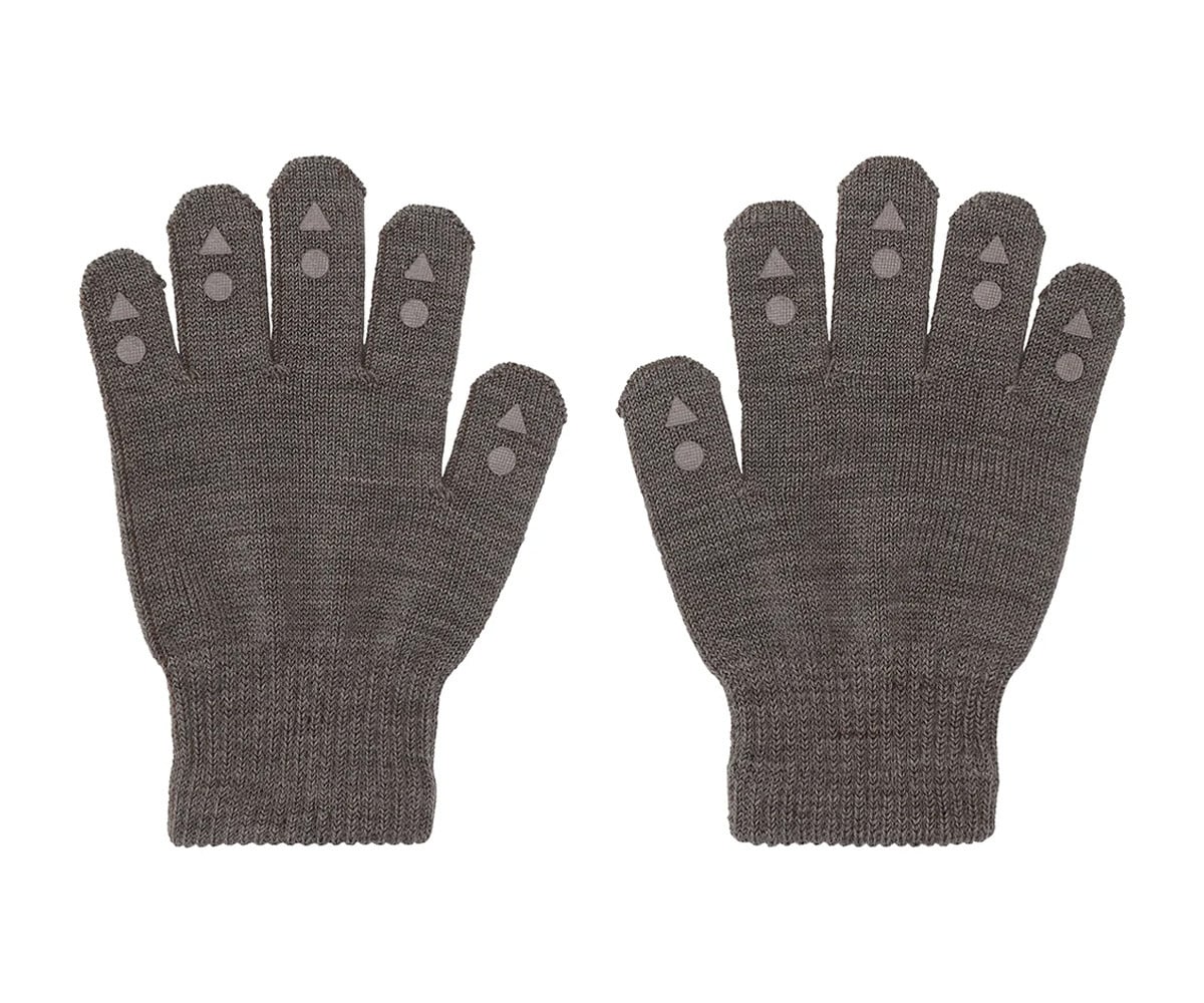 Guantes Antideslizantes Lana Merino Brown Melange