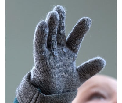 Guantes Antideslizantes Lana Merino Brown Melange