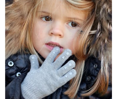 Guantes Antideslizantes Lana Merino Brown Melange