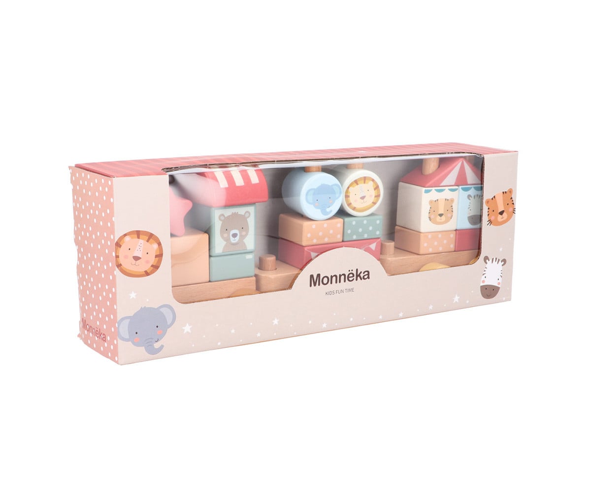 Trenino Legno Monneka Circus Personalizzabile