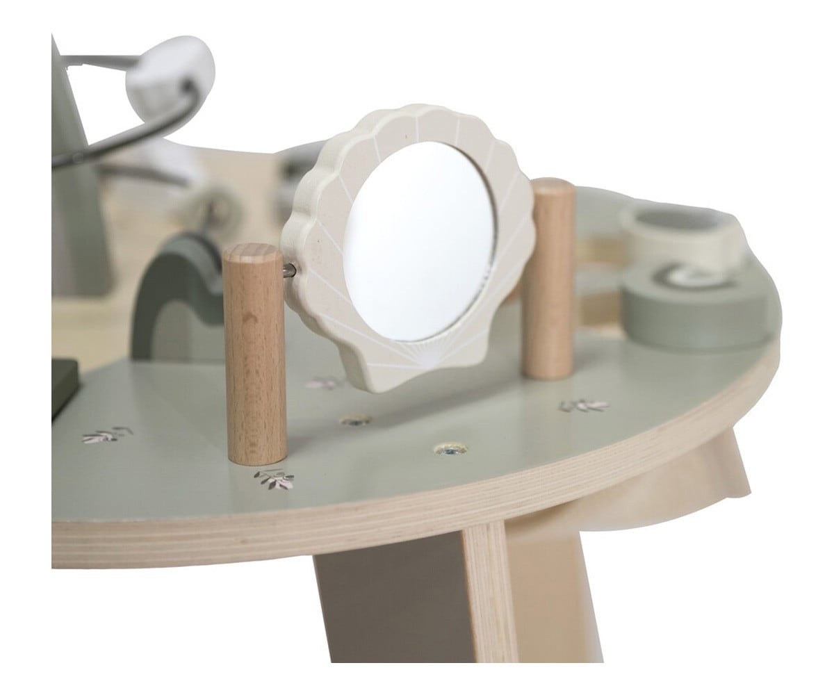 Tavolino da Attività in Legno Verde Oliva