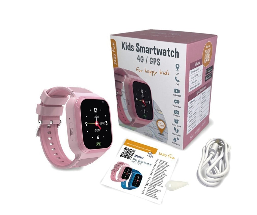 Orologio Smartwatch per Bambini Rosa con GPS e Chiamata