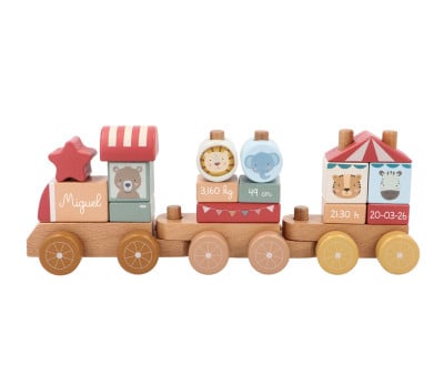 Trenino Legno Monneka Circus Personalizzabile