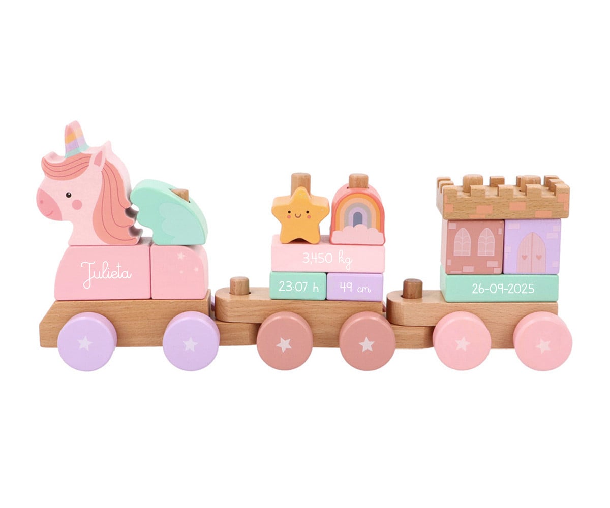 Trenino Legno Monneka Magic World Personalizzabile