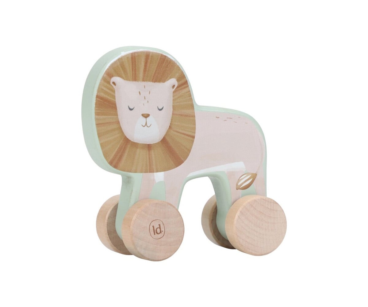 León de Madera con Ruedas Safari Friends