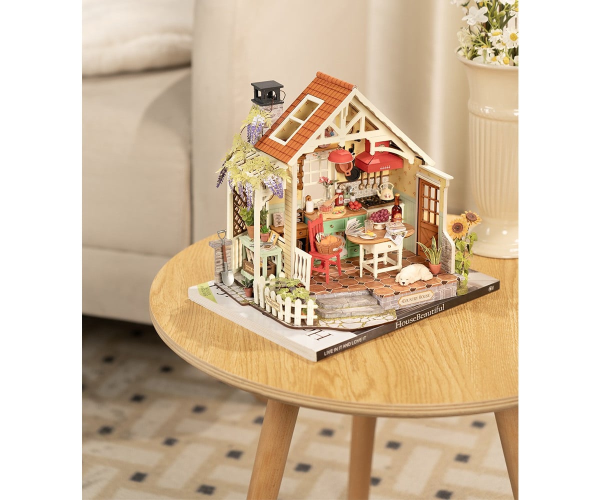 Maqueta en Miniatura DIY Sunlit Farmhouse Kitchen