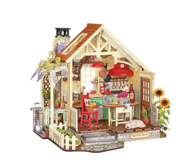 Maqueta en Miniatura DIY Sunlit Farmhouse Kitchen
