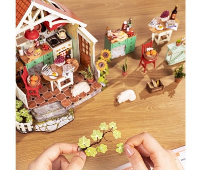 Maqueta en Miniatura DIY Sunlit Farmhouse Kitchen
