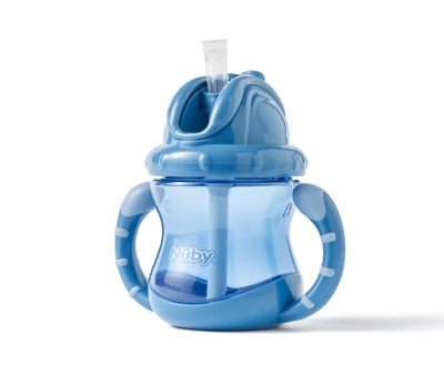 Vaso antiderrames 240ml Azul 12m+