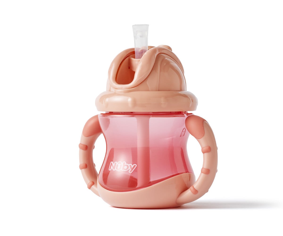 Vaso antiderrames 240ml Rosa 12m+