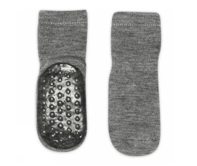 Calcetines Suela Antideslizante  Lana Merino Grey Melange