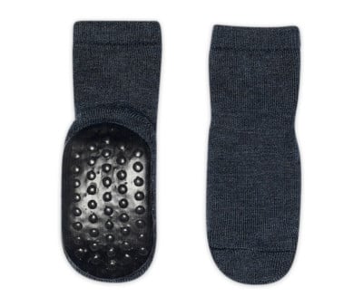 Calcetines Suela Antideslizante Lana Merino Dark Denim