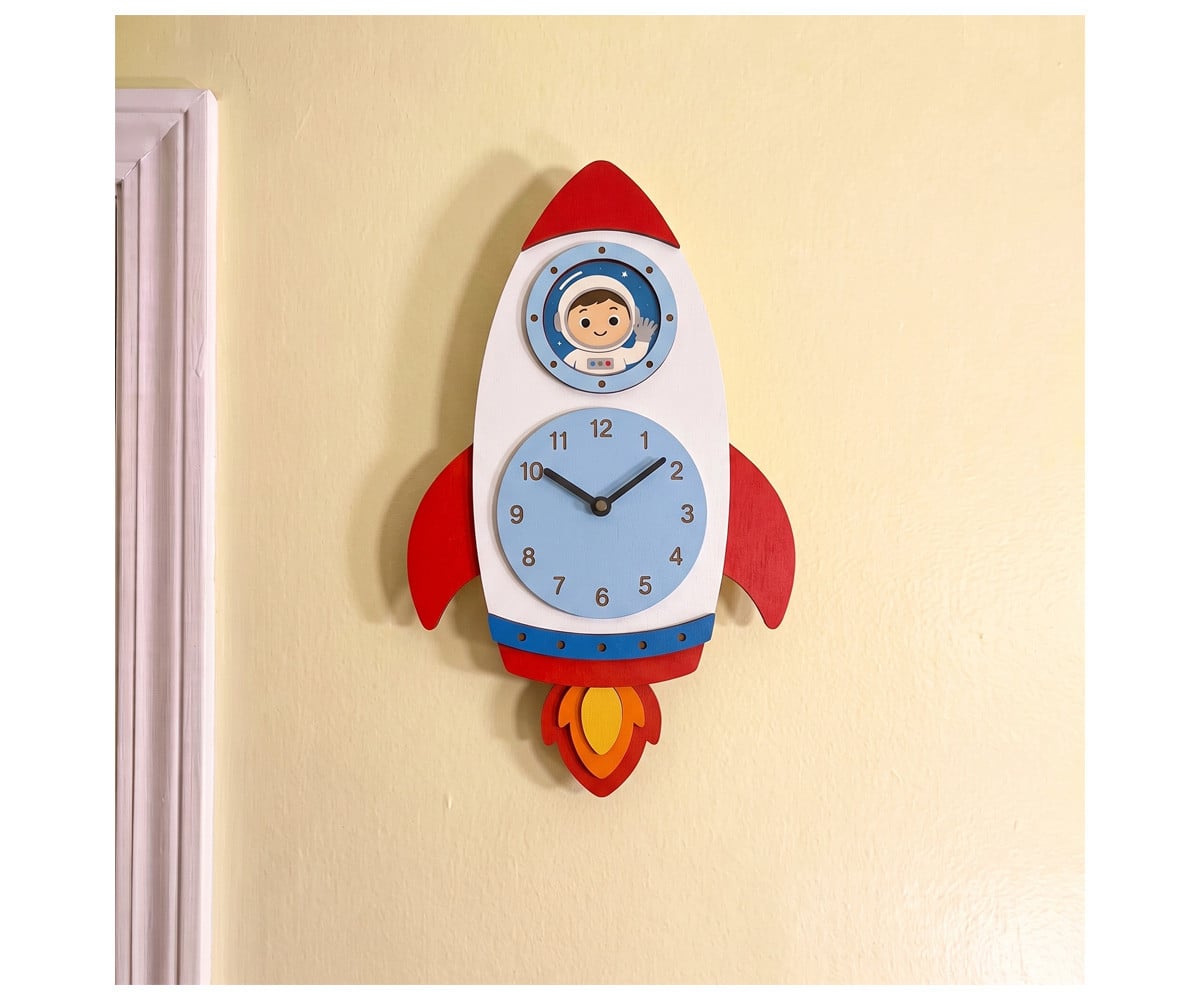 Reloj de Pared Cohete Personalizable