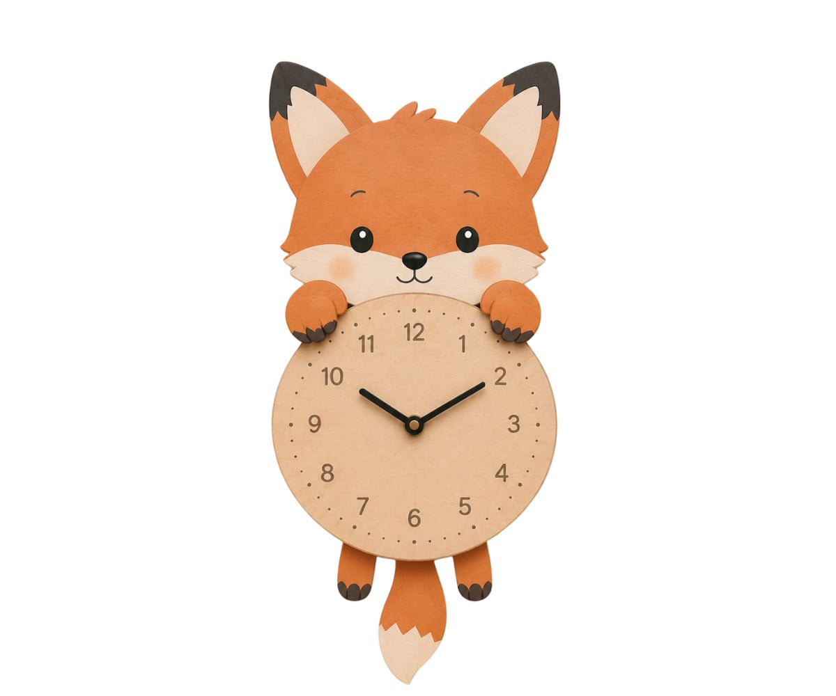 Relógio de parede Fox Personalizável