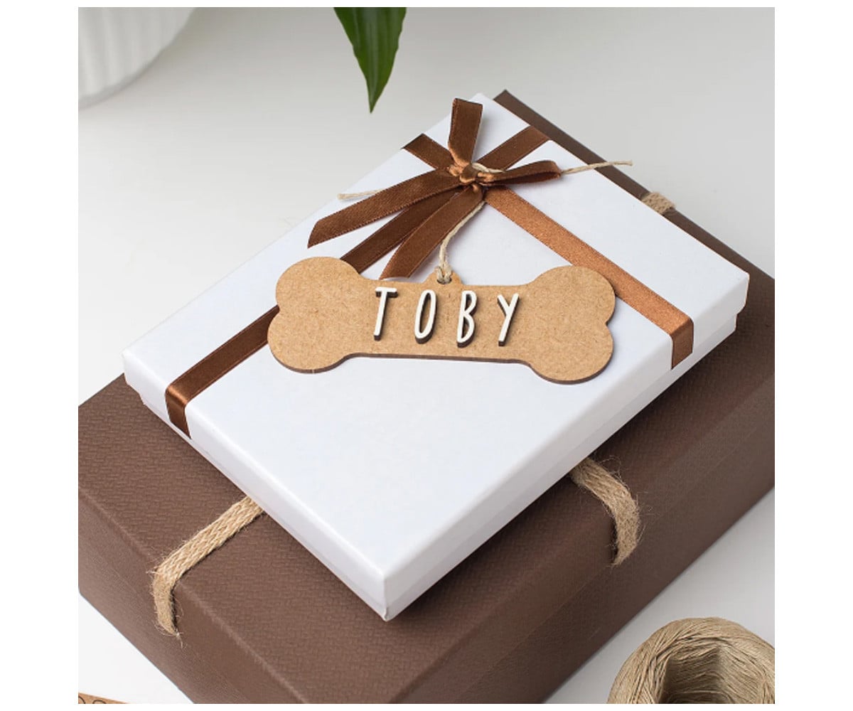 Decorazione Osso Marrone Personalizzabile