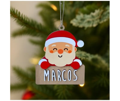 Adorno Personalizable Papá Noel