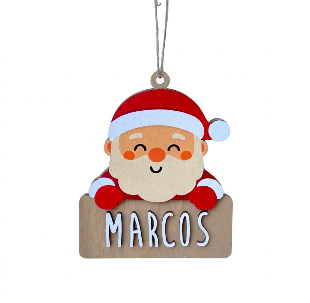 Adorno Personalizable Papá Noel