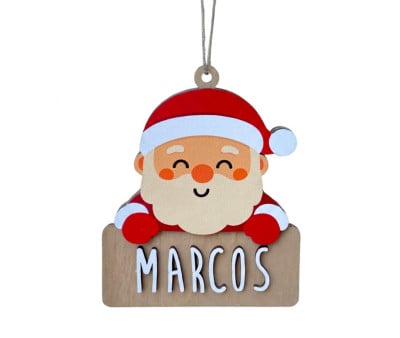 Adorno Personalizable Papá Noel