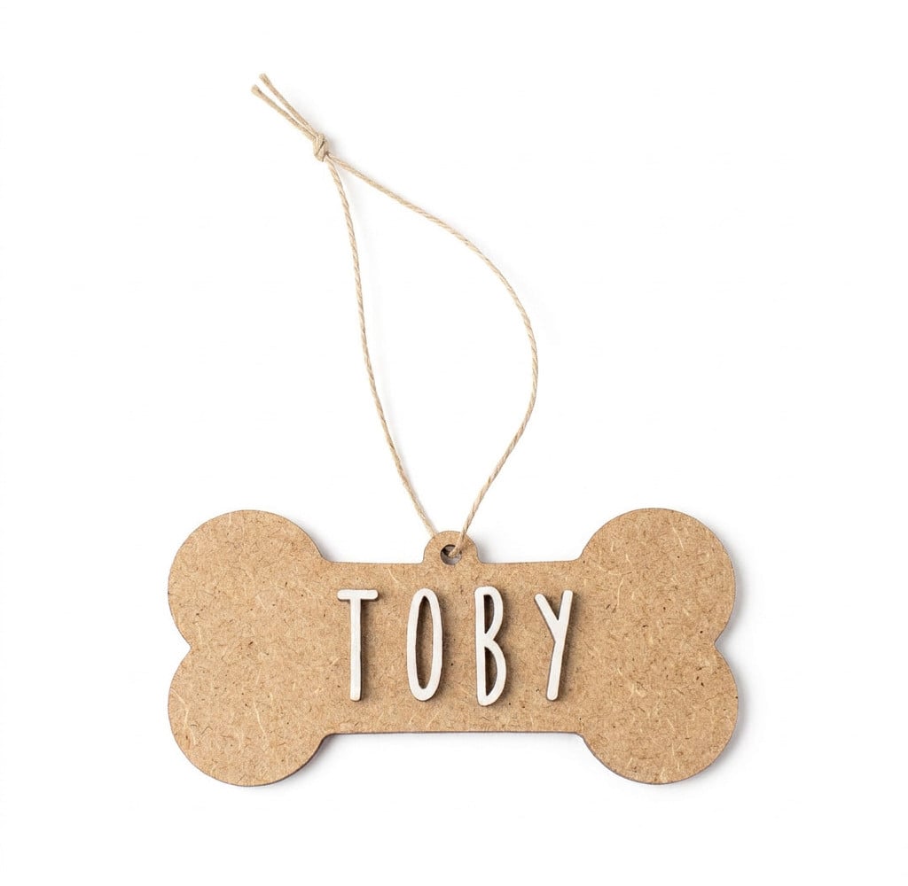Decorazione Osso Marrone Personalizzabile