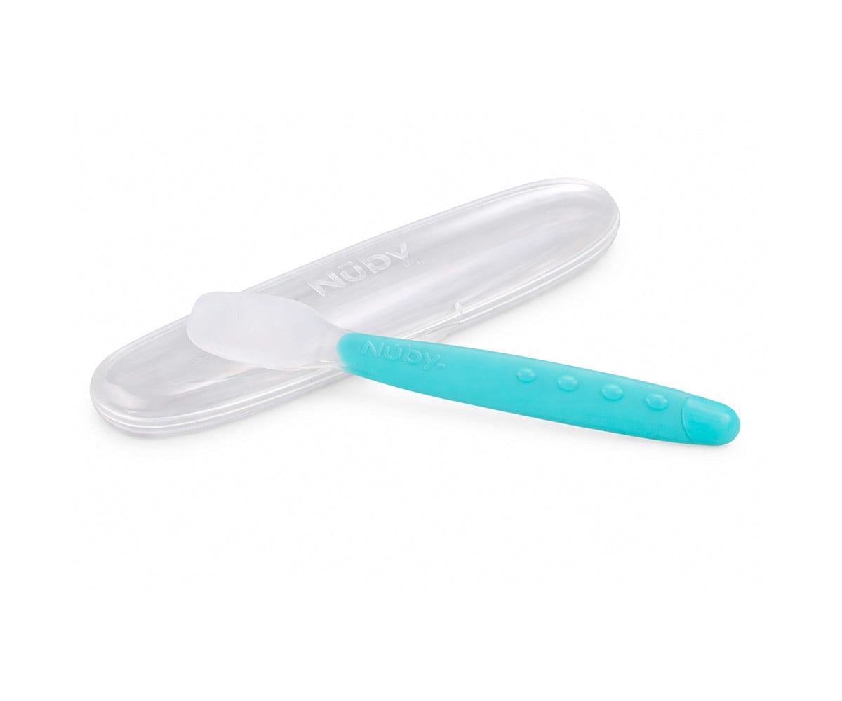 Colher macia de silicone com tampa