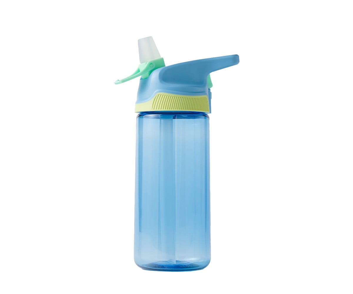 Botella con Boquilla Blanda Azul