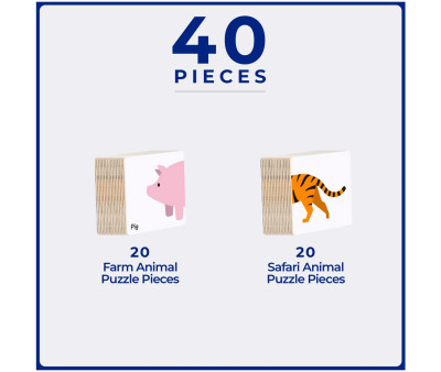 Pacote Animal Tile Topper 40 peças