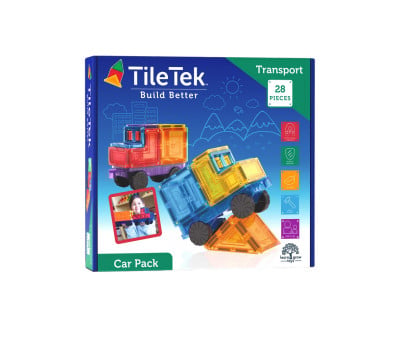 Conjunto de construção de carros Tile Tek 28 peças